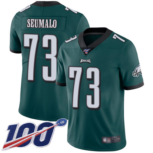 Men Philadelphia Eagles #73 Isaac Seumalo Midnight Green Team Color Vapor Untouchable NFL Jersey Limited 100th->philadelphia eagles->NFL Jersey